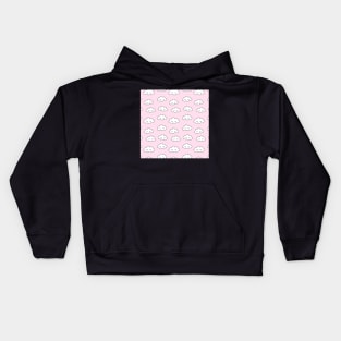 Dreaming clouds in pink Kids Hoodie